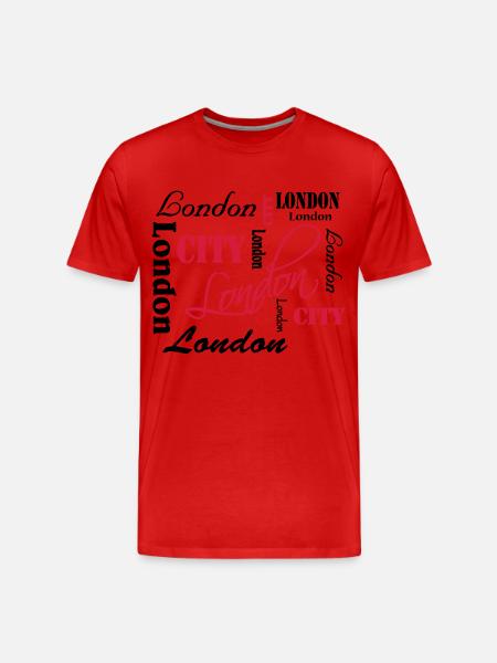 London - Men's Premium Organic T-Shirt - red