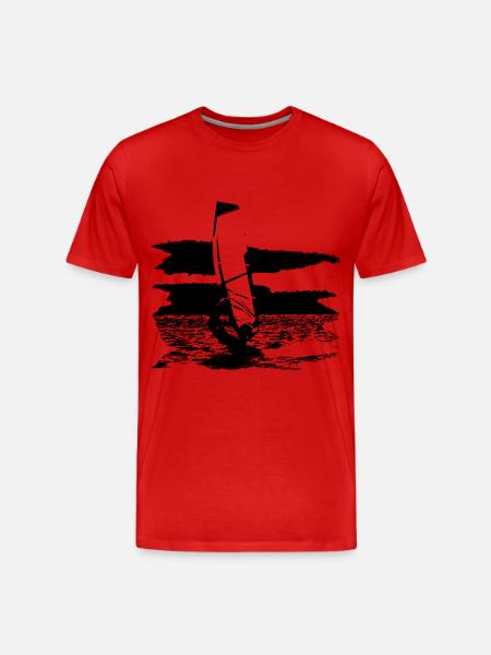 Windsurfer - Männer Premium Bio T-Shirt - Rot