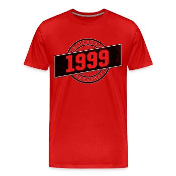 1999 Geburtsjahr - Männer Premium Bio T-Shirt - Rot - Vorne - Damien (186cm)