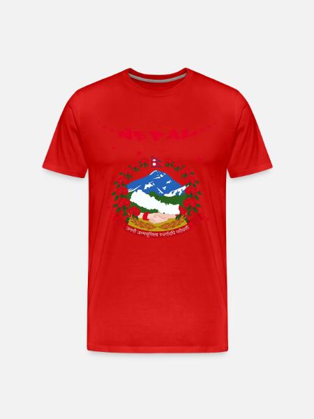 Nepal - Männer Premium Bio T-Shirt - Rot