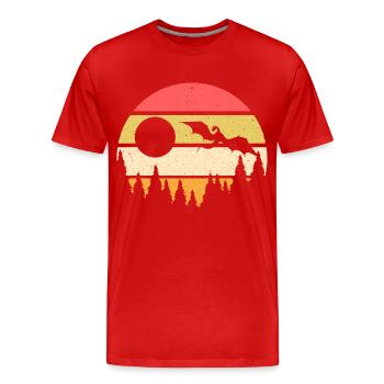 Idée cadeau de jeu de rôle Dragons moyen âge - T-shirt bio Premium Homme - rouge - Devant - Damien (186cm)