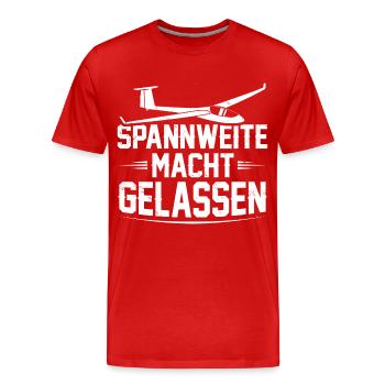 Segelflugzeug - Männer Premium Bio T-Shirt - Rot - Vorne - Damien (186cm)