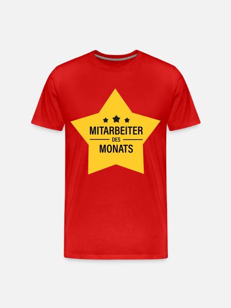 Mitarbeiter des Monats - Männer Premium Bio T-Shirt - Rot