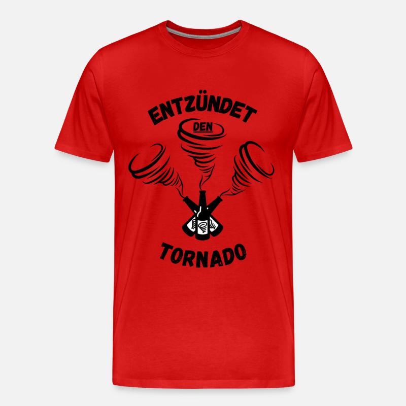 ENTZÜNDET DEN TORNADO - Männer Premium Bio T-Shirt - Rot