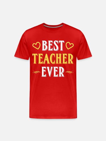 Best teacher ever - Men's Premium Organic T-Shirt - red