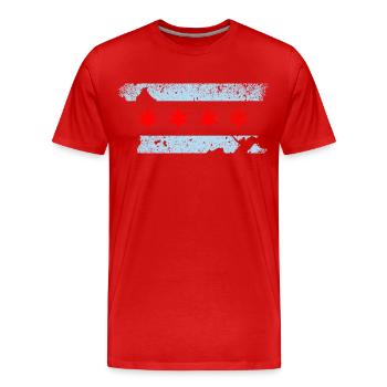 Chicago Illinois - Männer Premium Bio T-Shirt - Rot - Vorne - Damien (186cm)