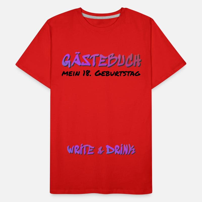 18. Geburtstag Graffiti Gästebuch Sprayer Junge Männer Premium Bio T-Shirt