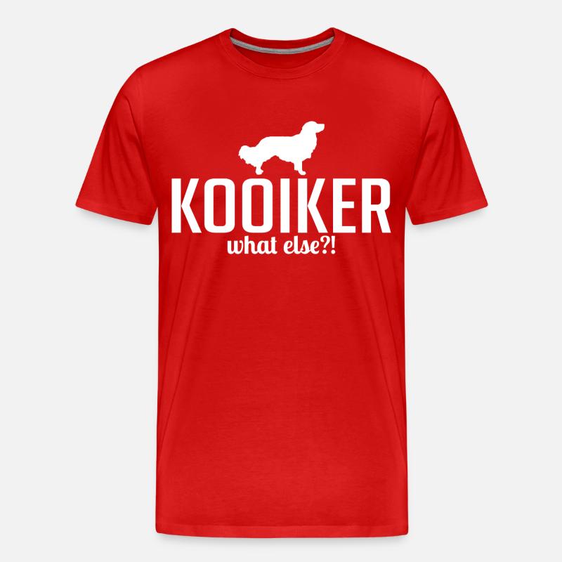 Kooiker what else Hundespruch Hunde - Männer Premium Bio T-Shirt - Rot