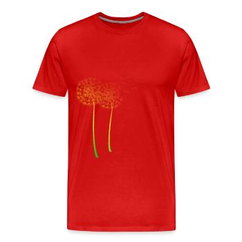 Planeur Pilote Pissenlit Pissenlit Planeur - T-shirt bio Premium Homme - rouge - Devant - Damien (186cm)