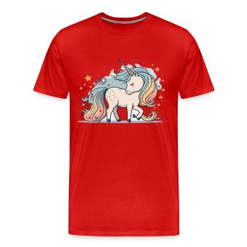 Paradis du pastel - T-shirt bio Premium Homme - rouge - Devant - Damien (186cm)