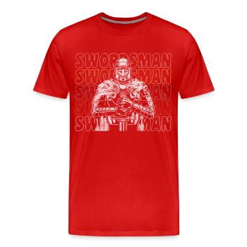 Schwert Krieger Schwerter - Männer Premium Bio T-Shirt - Rot - Vorne - Damien (186cm)
