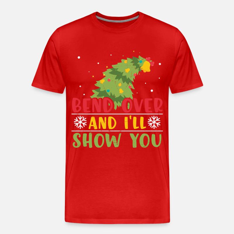 Weihnachtsbaum Geschenk Weihnachtspullover - Männer Premium Bio T-Shirt - Rot