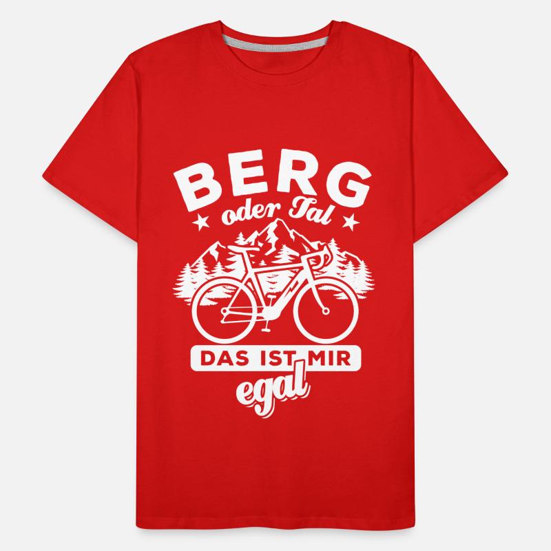 E Bike - Berg oder Tal ist mir egal Männer Premium Bio T-Shirt