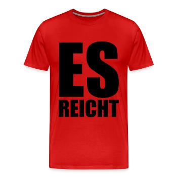 Es reicht - Männer Premium Bio T-Shirt - Rot - Vorne - Damien (186cm)