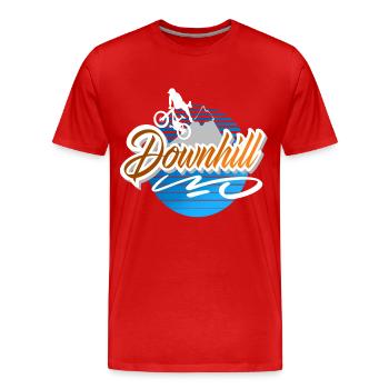 Downhill - Männer Premium Bio T-Shirt - Rot - Vorne - Damien (186cm)