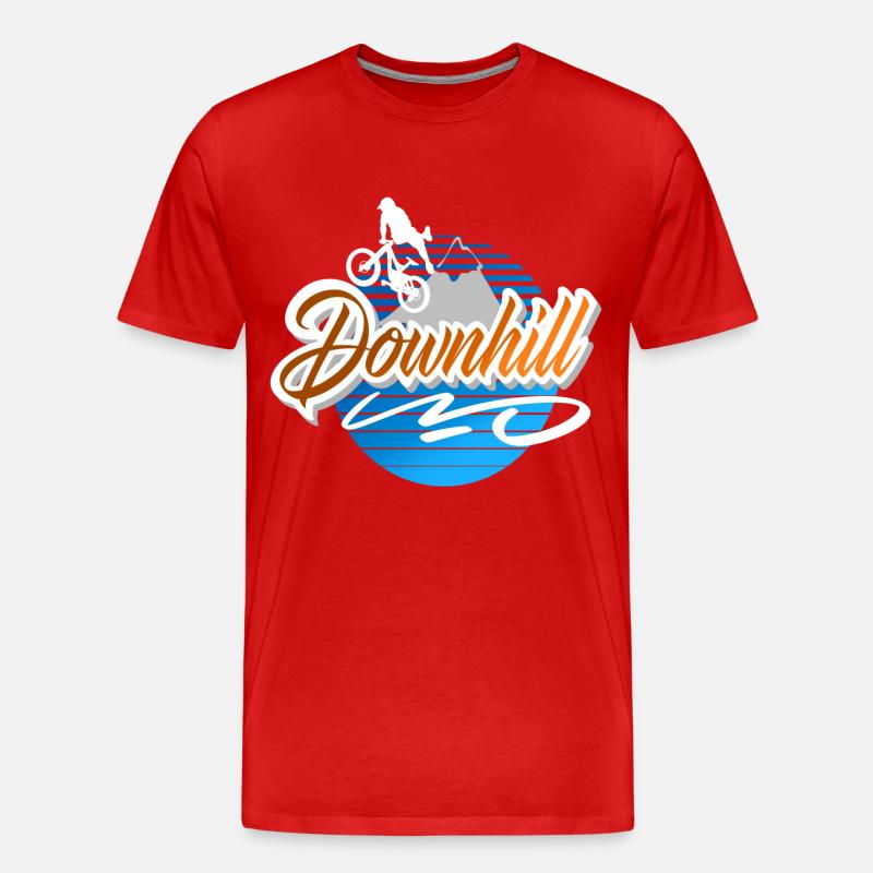 Downhill - Männer Premium Bio T-Shirt - Rot