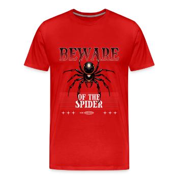 Spider - Men's Premium Organic T-Shirt - red - Front - Damien (186cm)