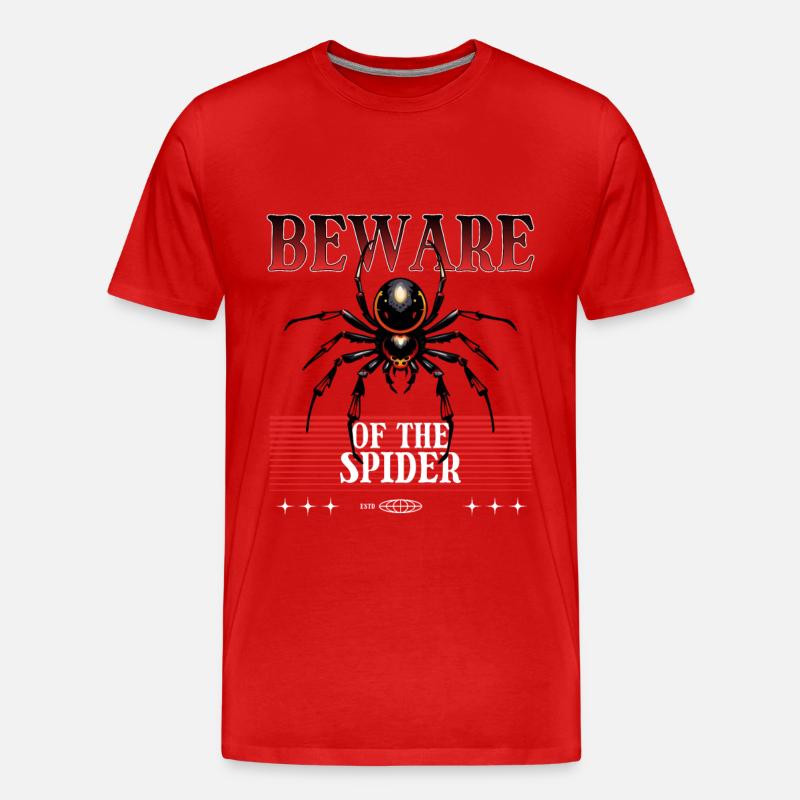 Spinne - Männer Premium Bio T-Shirt - Rot