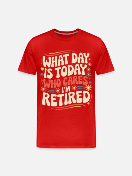Retirees Retirement Pension Retirement - Men's Premium Organic T-Shirt - red