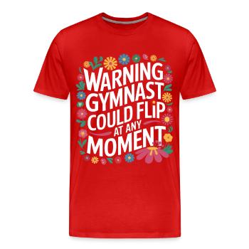 Turnen Turner Gymnastik - Männer Premium Bio T-Shirt - Rot - Vorne - Damien (186cm)
