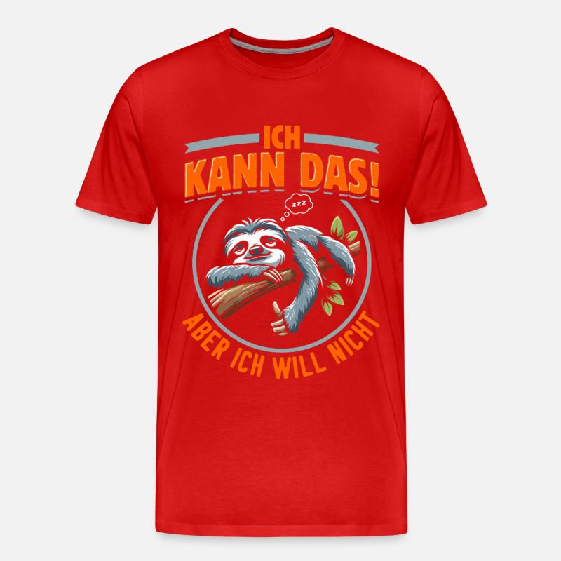 Ich kann das - Männer Premium Bio T-Shirt - Rot