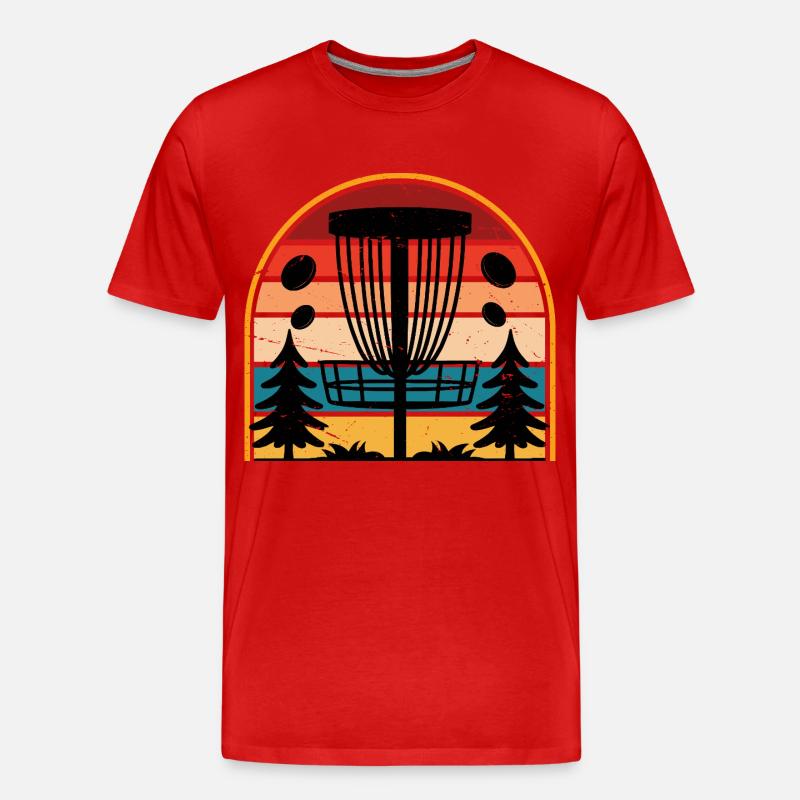 Disc Golf - Männer Premium Bio T-Shirt - Rot