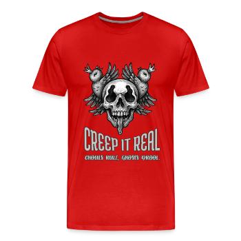 Creep it real - Männer Premium Bio T-Shirt - Rot - Vorne - Damien (186cm)