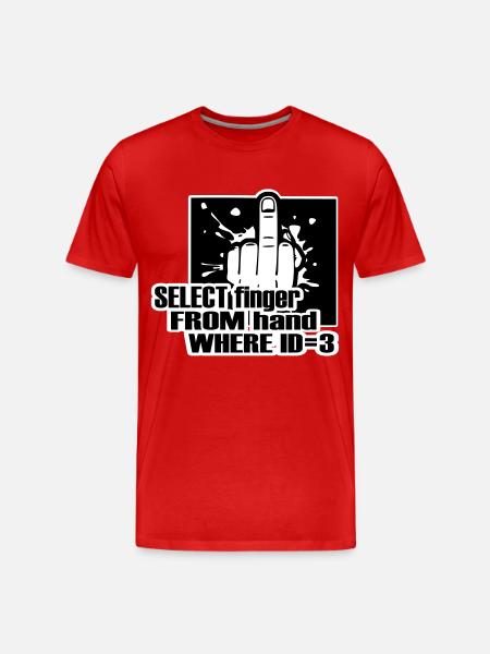 SELECT finger FROM hand - Men's Premium Organic T-Shirt - red