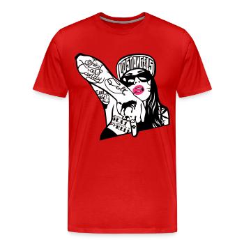 Sweet as Candy - Männer Premium Bio T-Shirt - Rot - Vorne - Damien (186cm)