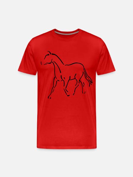 hippiques - T-shirt bio Premium Homme - rouge