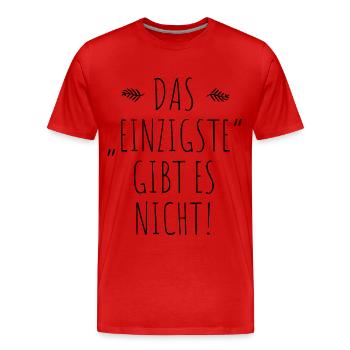 Das Einzigste Gibt Es Nicht Grammatik Germanistik - Männer Premium Bio T-Shirt - Rot - Vorne - Damien (186cm)