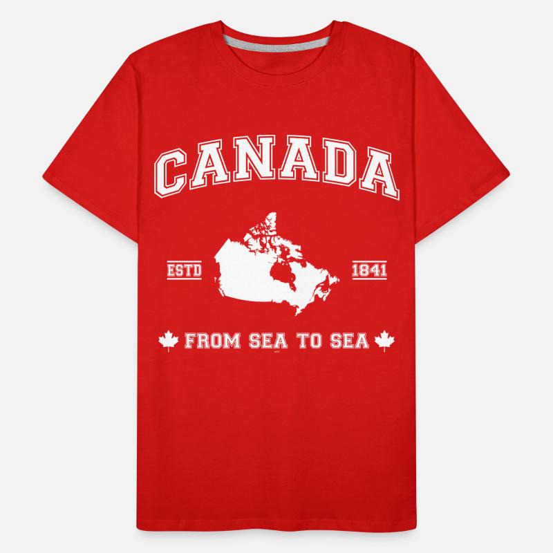 Canada map Männer Premium Bio T-Shirt