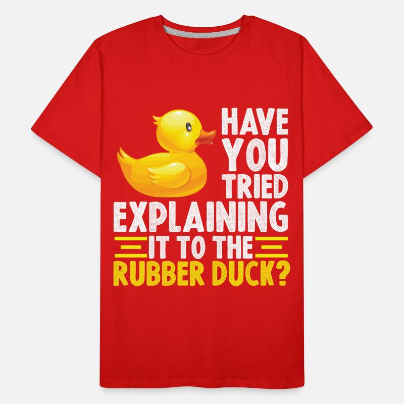 Debug Duck Débogage Canard en caoutchouc T-shirt bio Premium Homme