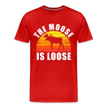 Retro Eligogne Drôle - T-shirt bio Premium Homme - rouge - Devant - Damien (186cm)