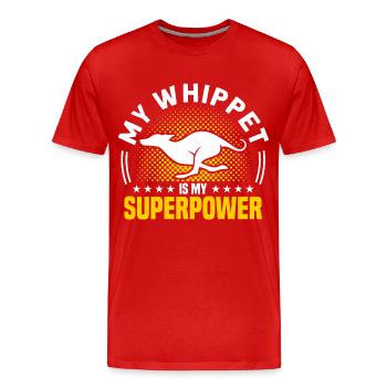 Dog Lover Propriétaire de chien Whippet Cadeau - T-shirt bio Premium Homme - rouge - Devant - Damien (186cm)