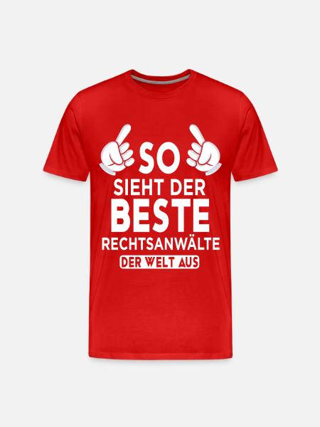 Rechtsanwälte Spruch - Männer Premium Bio T-Shirt - Rot