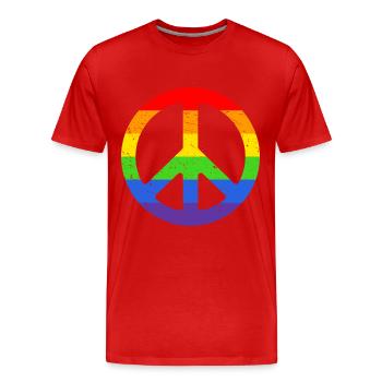 lgbt - Men's Premium Organic T-Shirt - red - Front - Damien (186cm)