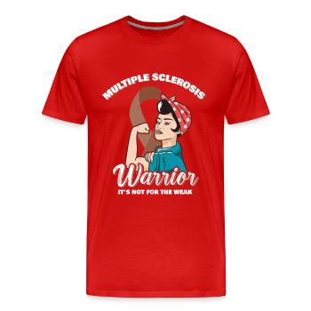 Multiple Sclerosis Warrior It's Not For The Weak - Männer Premium Bio T-Shirt - Rot - Vorne - Damien (186cm)