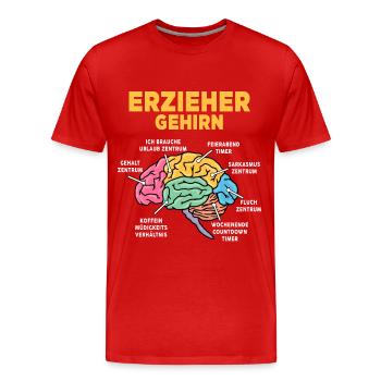 Erzieher - Männer Premium Bio T-Shirt - Rot - Vorne - Damien (186cm)