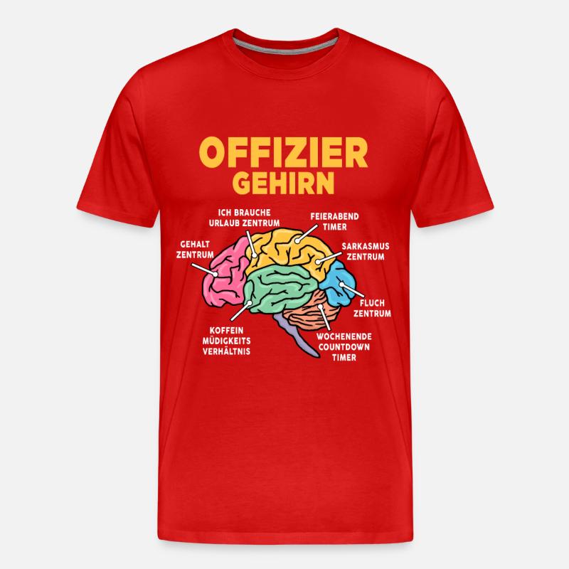 Offizier - Männer Premium Bio T-Shirt - Rot