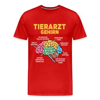 Tierarzt - Männer Premium Bio T-Shirt - Rot - Vorne - Damien (186cm)