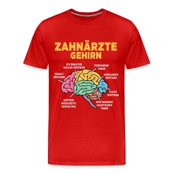 Zahnärzte - Männer Premium Bio T-Shirt - Rot - Vorne - Damien (186cm)