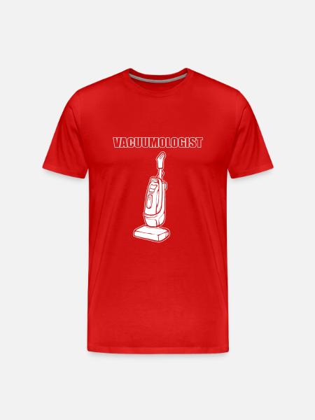 Vacuumologist Cleaning Lady - Men's Premium Organic T-Shirt - red