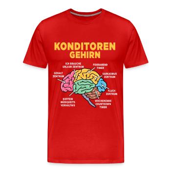 Konditoren - Männer Premium Bio T-Shirt - Rot - Vorne - Damien (186cm)