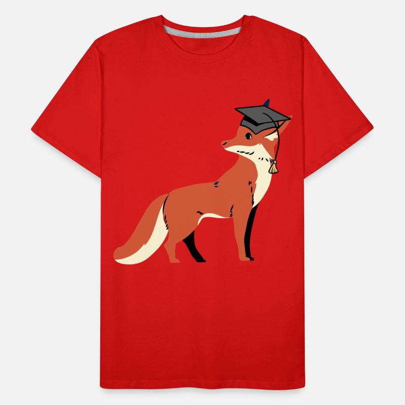fox wisdom wise scholar learn wise Men's Premium Organic T-Shirt
