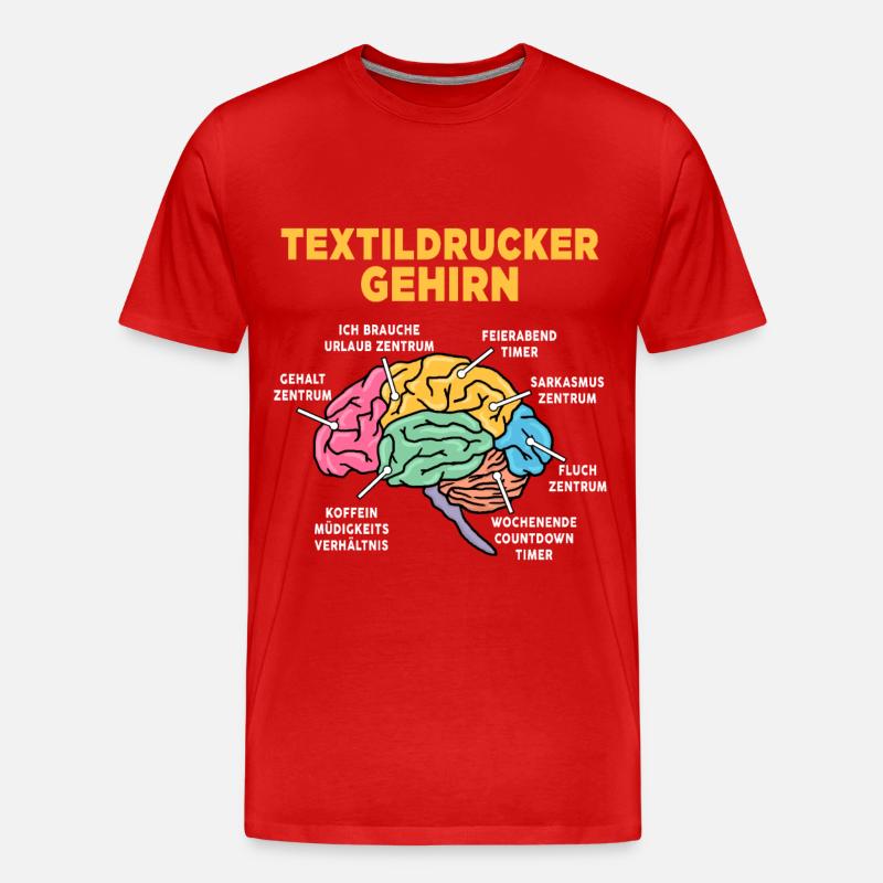 Textildrucker - Männer Premium Bio T-Shirt - Rot