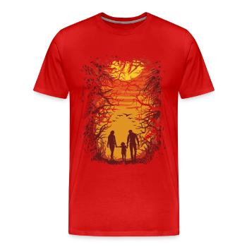 Hikers Hiking Family Excursion Weekend - Men's Premium Organic T-Shirt - red - Front - Damien (186cm)