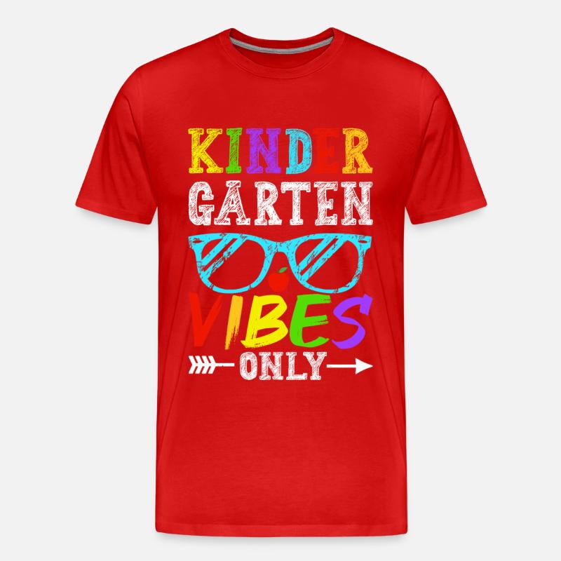 Kindergarten Vibes Only - Männer Premium Bio T-Shirt - Rot
