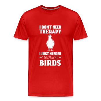 Observateurs d’oiseaux Observation d’oiseaux Amateurs d’oiseaux Voge - T-shirt bio Premium Homme - rouge - Devant - Damien (186cm)