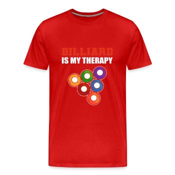 Joueur de billard Billiard Ball Eight Billiard Cue Bil - T-shirt bio Premium Homme - rouge - Devant - Damien (186cm)